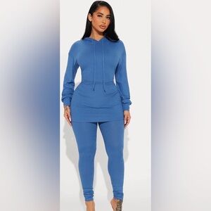 Time Is Right Legging Set - Denim